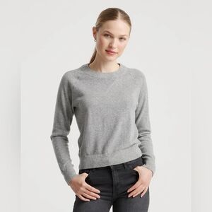 Quince Gray Cashmere Sweatshirt XS